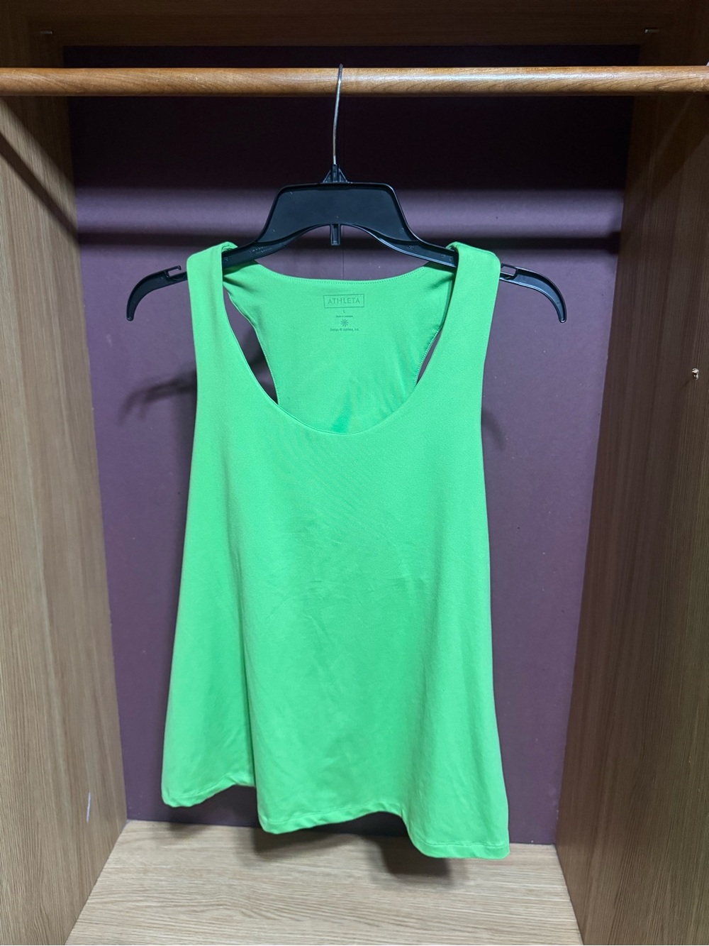 Athleta Lime Green Racerback Athletic Tank Top L